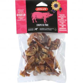 Zolux Strips de Cerdo 200GR - Snack para Perros, sabor cerdo, presentación en bolsa de 200 gramos