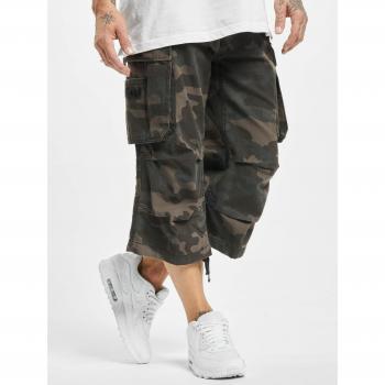 Brandit Industry Vintage Dark Camo 3/4 Cargo Shorts for Men