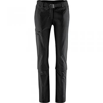 Maier Sports Arolla Women's Zip-Off Outdoor Pants - Black, Regular Fit, 3 Pockets