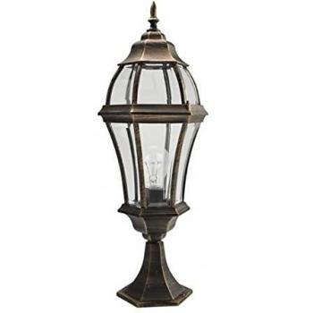 iluminacion para jardin Sobremuro en aluminio BECRUX Neg/oro Ip44 Fabrilamp