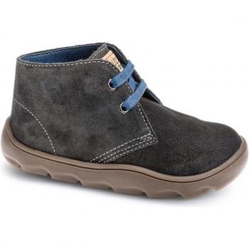 Pablosky Botas de niño de piel con cordones 514456 Botín Plano Gris