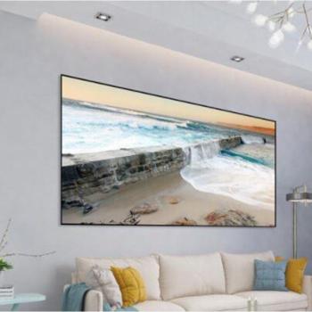 Pantalla Reflectante para Proyector 16:9 de Alto Brillo, Tela, 60, 72, 120 y 130 Pulgadas para Espon XGIMI