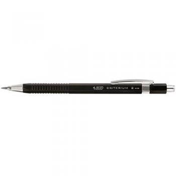 BIC - Lote de 6 portaminas recargables CRITERIUM negro HB 2 mm
