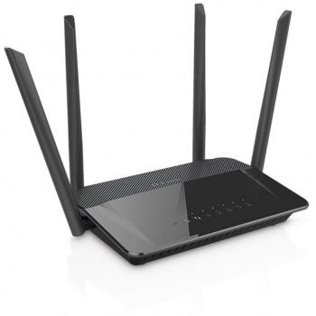 D-Link DIR-842 AC1200 Dual Band Wireless Router with 2.4 GHz / 5 GHz Frequency and 4-Port Gigabit Ethernet - Black