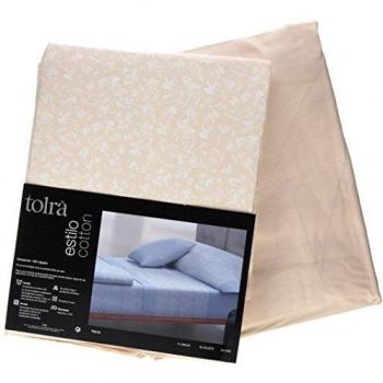 Tolrà TK016  - Juego de sabanas con 3 piezas para cama de  150/160 cm, color lino