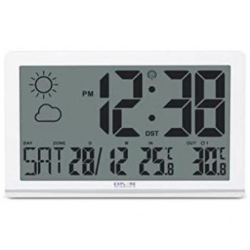 Reloj Despertador Digital Explorer Scientific RDC8001GYE000, Reloj de Pared Jumbo Radiocontrol Explorer Scientific RDC8001, Reloj Explorer Scientific Blanco Único