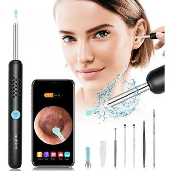 AiBast Otoscopio, Endoscopio Camara, 1080P FHD WIFI Limpiador de Oidos con 6LED, Kit de Limpiador de Oídos para Eliminación de Cerumen para iPhone, Tabletas y Android
