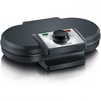 Severin Gofrera Doble WA 2106, Doble Placa, 1.200 W, Negro