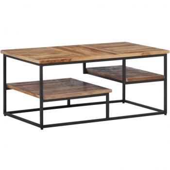 Mesa de centro teca reciclada maciza 90x50x39 cm Marrón