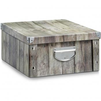 Zeller 17868 - cartón de almacenamiento caja de Madera, 40 x 33 x 17 cm