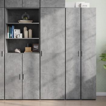 Armario de hormigón gris 50x42,5x185 cm madera multicapa Vidaxl