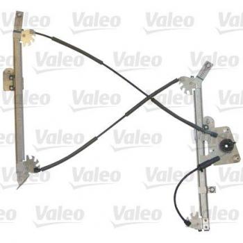 Elevalunas eléctrico VALEO 851076, compatible con vehículos específicos, incluye motor de elevación, sistema de cableado integrado y mecanismo de guía para un funcionamiento suave