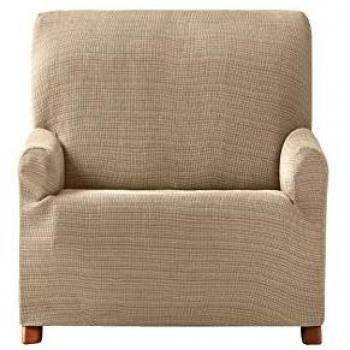 Funda de Sofá Ajustable Eysa Aquiles Beige Resistente Poliéster/Algodón 1 Plaza