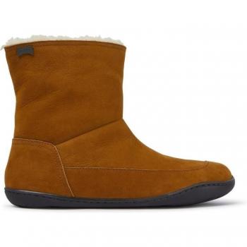Camper Peu Cami Women's Brown Suede Boots with Fur Lining