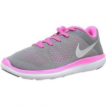 Nike Flex 2016 Rn (GS), Zapatillas de Running Para Niñas, Gris (Gris (Cl Gry / Mtllc Slvr-Blk-Pnk Blst)), 36.5 EU