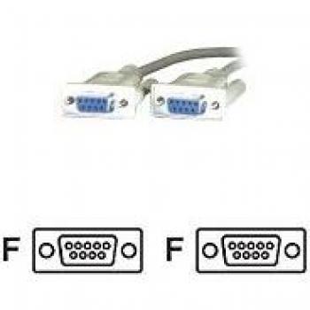 MCL Cable null modem seir DB 9F/F, 2m 2m Gris - Cable de impresora