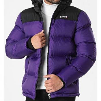 Schott Utah Women's Puffer Jacket with Shoulder Inserts in Mauve