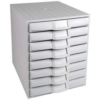 Exacompta The system 8 A4+ - Modulo con 8 cajones, color gris