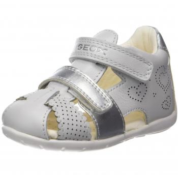 Geox B Kaytan C, Sandalias de Punta Descubierta para Bebés, Blanco