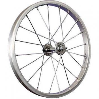 Rueda Delantera para Bicicleta de 16 Pulgadas en Aluminio Color Plateado