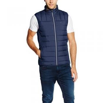 TOMMY HILFIGER Thdm Basic Light Down Vest 1, Chaleco para Hombre, Black Iris, XL