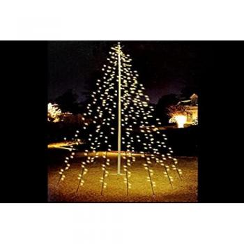 Cortina de Luces LED Exterior 120 Leds, Color Negro, Blanco Cálido, Longitud 2 m