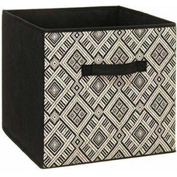 Cesta de Tela 31x31 cm Mix N Modul Estampado Blanco y Negro - Resistente 5five