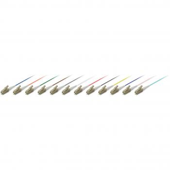 Cable de Fibra Óptica OM3 LC/PC Pigtail Multimodo Dúplex 1.0m - 12 Unidades