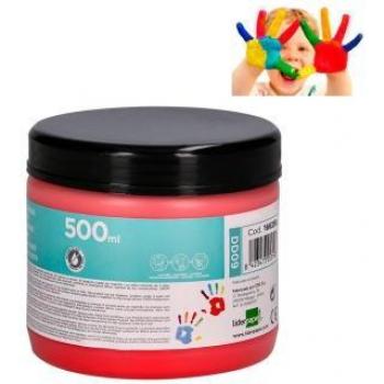 Pintura de dedos Liderpapel tarrina de 500 ml rojo