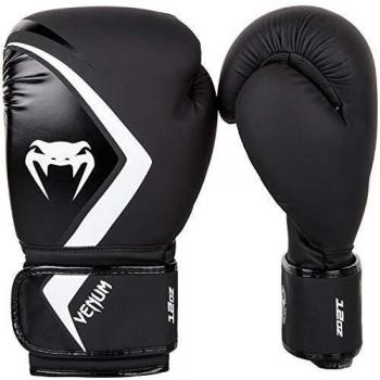 VENUM Contender 2.0 Guantes de Boxeo, Unisex Adulto, Negro/Gris/Blanco, 12 oz