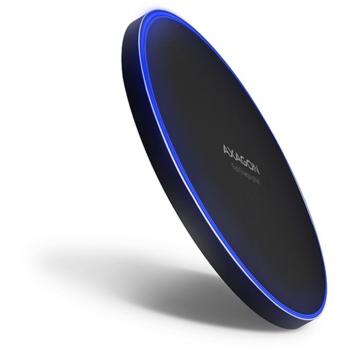 Cargador Inalámbrico AXAGON WDC-P10T, Qi 5/7.5/10W, Micro USB