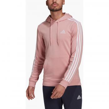Sudadera Adidas Essentials 3 Bandas Mujer Wonder Mauve - Sudadera con capucha, ajuste regular, tejido suave y cómodo, diseño con tres bandas en las mangas, logo de Adidas en el pecho
