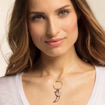 Colgante Charm Thomas Sabo Mujer corazón de pavé plata de ley 925 1569-416-14