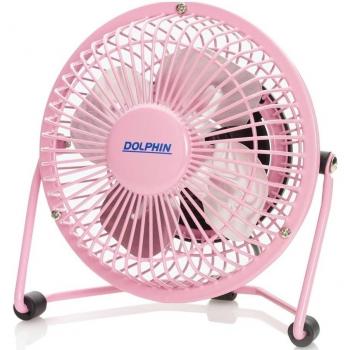 Dolphin DVUSB4ROSU - Ventilador USB de 4 pulgadas, color rosa