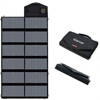 Giaride 80W Sunpower Solar Charger Solar Panel Portable Dual 5v USB + 18V DC Output for Laptop, Tablet, Mobile Phone, Notebook