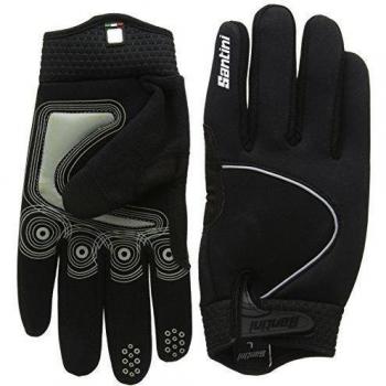 Santini 365 estudio Airtech guantes, guantes, unisex, color Negro - negro, tamaño small