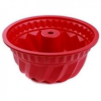 0114 Siliwelt Platinum antiadherente de silicona molde para bizcochos rojo diámetro 22 cm