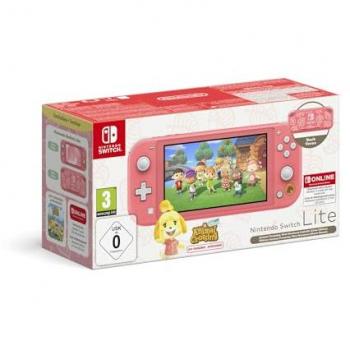 Nintendo Switch Lite Coral + Animal Crossing: New Horizons + 12 Meses de Nintendo Switch Online