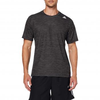 adidas Ffreelift_Tech Fitted Striped Heather tee T-Shirt, Hombre, Black/White, S