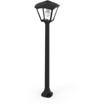 Farola LED Exterior Giaffa/Roby Negro Trasp E27 A60 8,5 W CCT Set IP55 94,5 Cm
