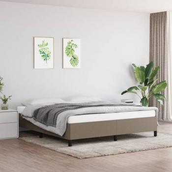 Cama solar Tortorora 160x200 cm en tela gris taupe sin colchón