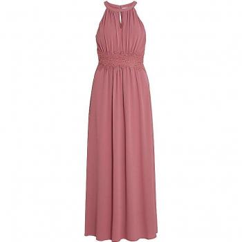 Vestido de Noche Maxi VIMILINA Rosa con Detalles Elásticos Talla 40