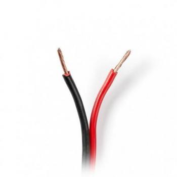 Cable de Altavoz 2x 1.50 mm² 100 m CCA Enrollable Negro/Rojo