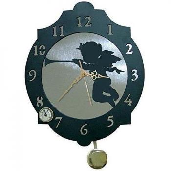 IMEX EL ZORRO El Zorro 11323-Reloj angelote, 374 x 312 mm, Metal, Gris, 40x34x7 cm