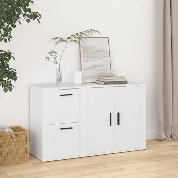 Aparador de Madera Contrachapada 100x33x59,5 cm - Mueble de Almacenaje para Salón con Puertas y Cajón, Buffet Moderno, Armario Auxiliar y de Almacenamiento