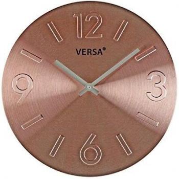 Reloj de Pared Versa Aluminio Cobre 4 x 35,5 x 35,5 cm