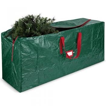 Jumbo Christmas Tree Storage Bag - Fits 9 ft. Tall Christmas Trees - Durable Reinforced Carry Handles, Dual Zippered Storage Containers - Waterproof Xmas Tree Bag Protects from Dust, Moisture & Insect