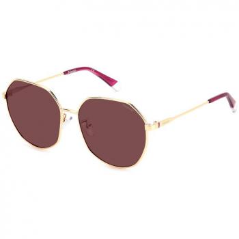 Polaroid Women's Golden Metal Sunglasses PLD 4140/G/S/X with UV Protection, One Size