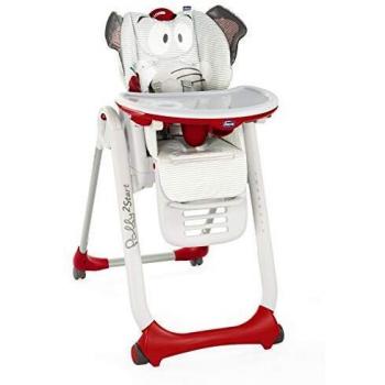 Chicco Polly 2 Star - Trona/hamaca divertida y compacta 4 ruedas, de 0 a 3 años, diseño elefante