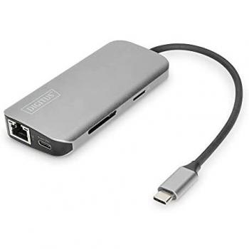 Digitus Estación de Acoplamiento Universal USB-C, 8 Puertos